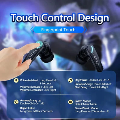 Lenovo GM2 Pro Gaming Earphones Bluetooth 5.4 Sport Headset Dual Mode HD Call Noise Reduction Earbuds with Mic Music Earphones