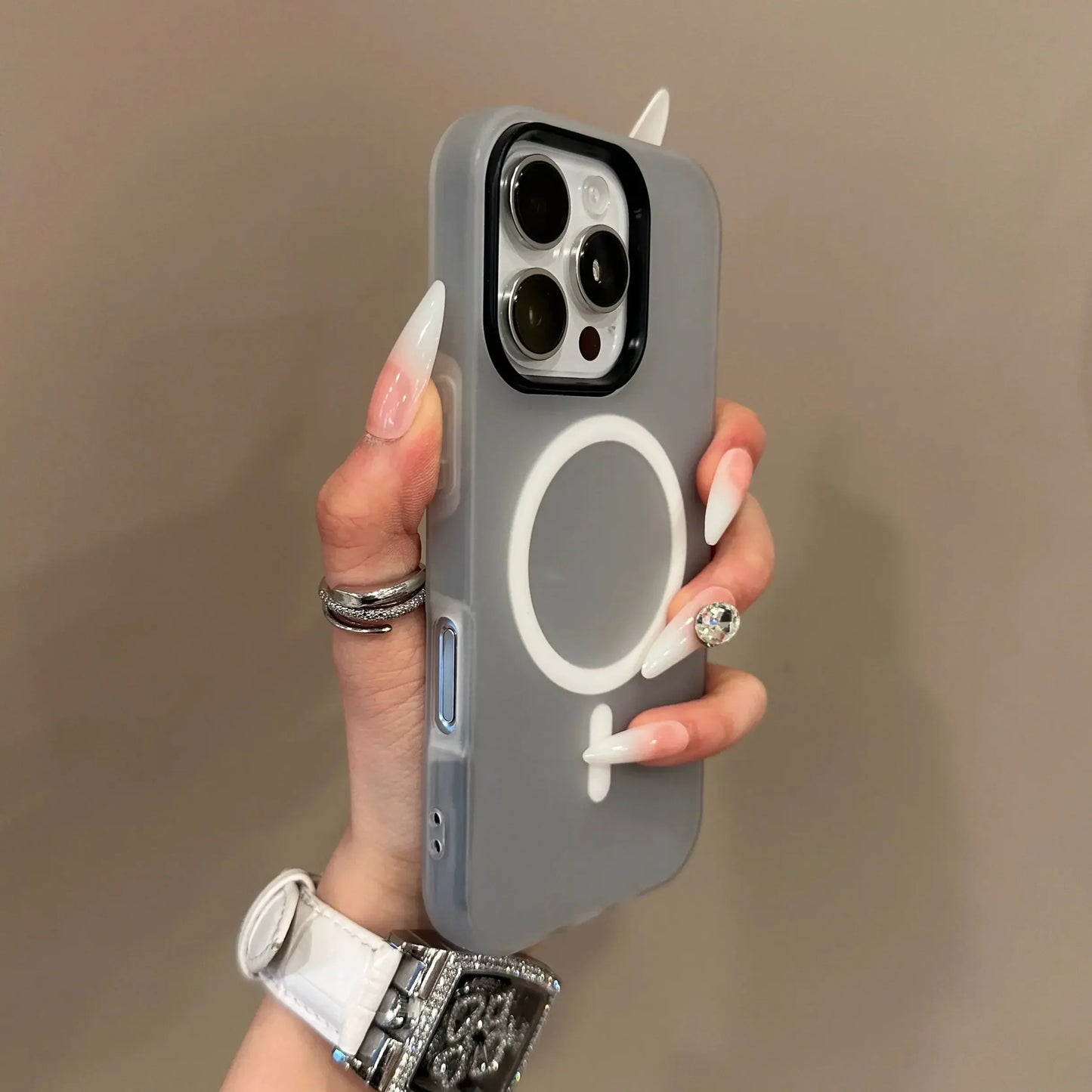 Luxury Candy For Magsafe Wireless Charge Matte Phone Case For iPhone 11 12 13 14 15 16 Pro Max Plus Magnetic Bumper Cases Cover