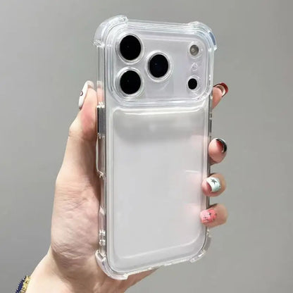 Luxury Shockproof Transparent Phone Case For iPhone 17 Air 16 15 14 Plus 13 12 11 Pro Max 17Air Clear Soft Bumper Cases Cover