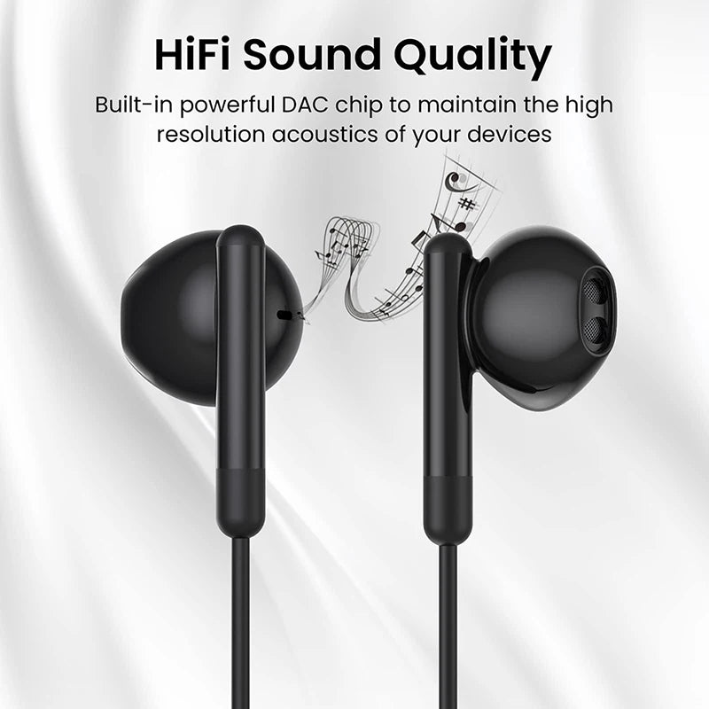 Type-C Wired Headphones  For Samsung Galaxy S24 S23 S22 3.5MM in-Ear Headphone A53 A52 Note 20 USB-C Earphone  HiFi Bass Stereo