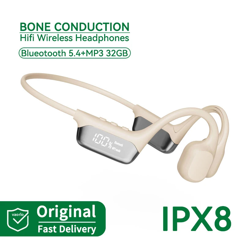 Bone Conduction Earphones IPX8 Waterproof Headset for Swimming New Bluetooth Wireless Sport Headphones MP3 32G RAM Hifi Stereo