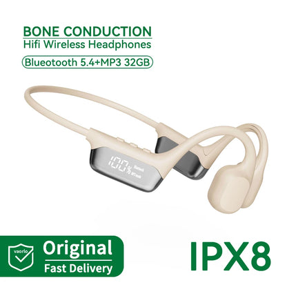 Bone Conduction Earphones IPX8 Waterproof Headset for Swimming New Bluetooth Wireless Sport Headphones MP3 32G RAM Hifi Stereo
