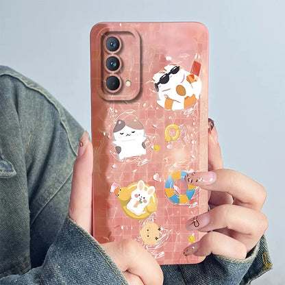 For Realme GT Master Phone Case GTmaster Edition RMX3363 RMX3360 Casing Soft Silicone Sweet Painted Fashion Flower Printed Cover