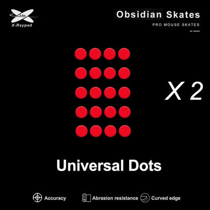 Obsidian X-Raypad Mouse Skates Universal 6.5mm Dots Donuts 0.9mm Balanced Control Mouse Feet Pad Glass Foot Pad