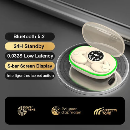 Invisible Sleep Earphones Bluetooth 5.3 Headphones IPX5 Waterproof Noise Reduction Earbuds Touch Control Wireless Headsets