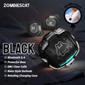 ZOMBIES CAT B12 Bean Design Invisible Earbuds Wireless Bluetooth Sports Earphones in-Ear Deep Bass Headphone with Sport Lanyard