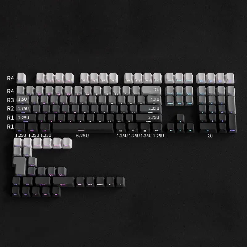 PBT Keycaps Side Print Keycap Set Double Shot Shine Through Custom Keycaps Cherry Profile For Mechanical Keyboard Keycap
