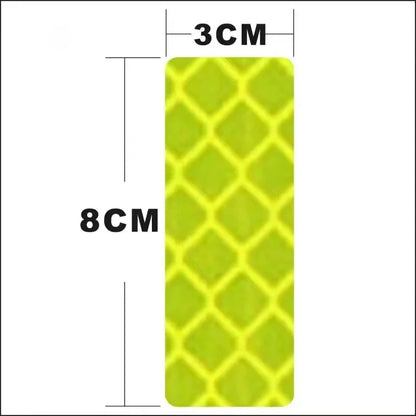 10pcs 3*8cm Car Bumper Reflective Stickers Reflective Warning Strip Tape Secure Reflector Stickers Decals Safety Warning