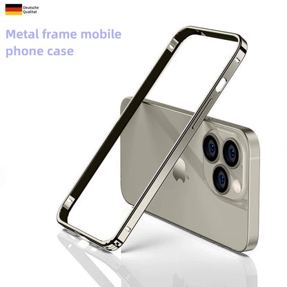 Aluminium Metal Bumper Frame Case For iPhone 17 16 15 14 13 12Pro Max Ultra Thin Luxury Light Alloy Protective Hard Back Bumpers