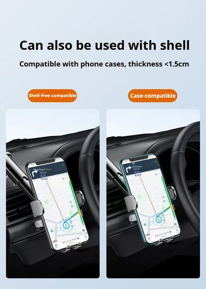NEW Car Phone Holder Air Outlet Gravity Sensor Triangle Mount Simplicity Design Frosted Surface for Vehicle Dashboard