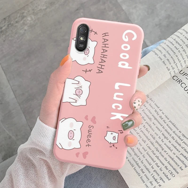 For Redmi 9AT 9A 9at Back Cover Protective Case Soft Silicone Cute Cartoon Cat Frog Funda Phone Case For Xiaomi Redmi 9C 13C 14C