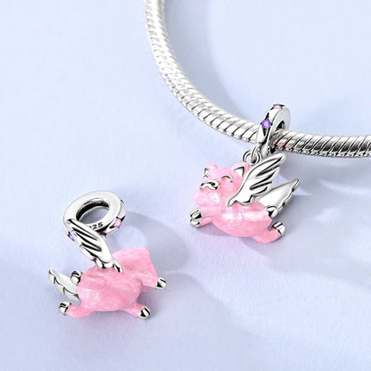New IN 925 Sterling Silver Charms Beads Headphones Snail Fox Rose Pendant Jewelry Fit Original Bracelet For Women DIY Gift