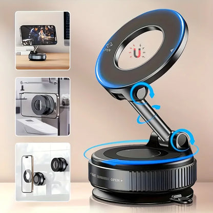 2026 New Model Car Magnetic Phone Holder with Suction Cup Vacuum Adsorption for Car Navigation and Dedicated Phone Holder