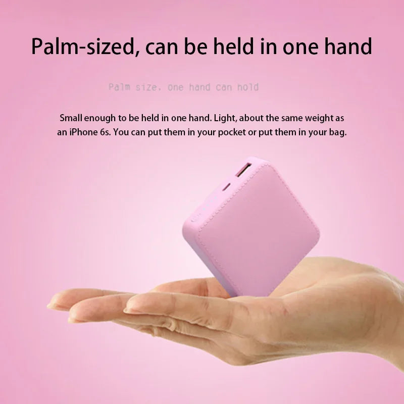 20000mAh Mini Power Bank Large-capacity Phone External Backup Battery Pack Fast Charging Powerbank for IPhone Xiaomi Huawei