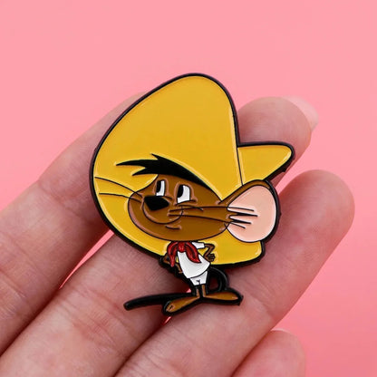 Mexican Mouse Enamel Pin Badges on Backpack Brooches for Women Men Lapel Pins Animal Jewelry Cosplay Accessories Toys Gift