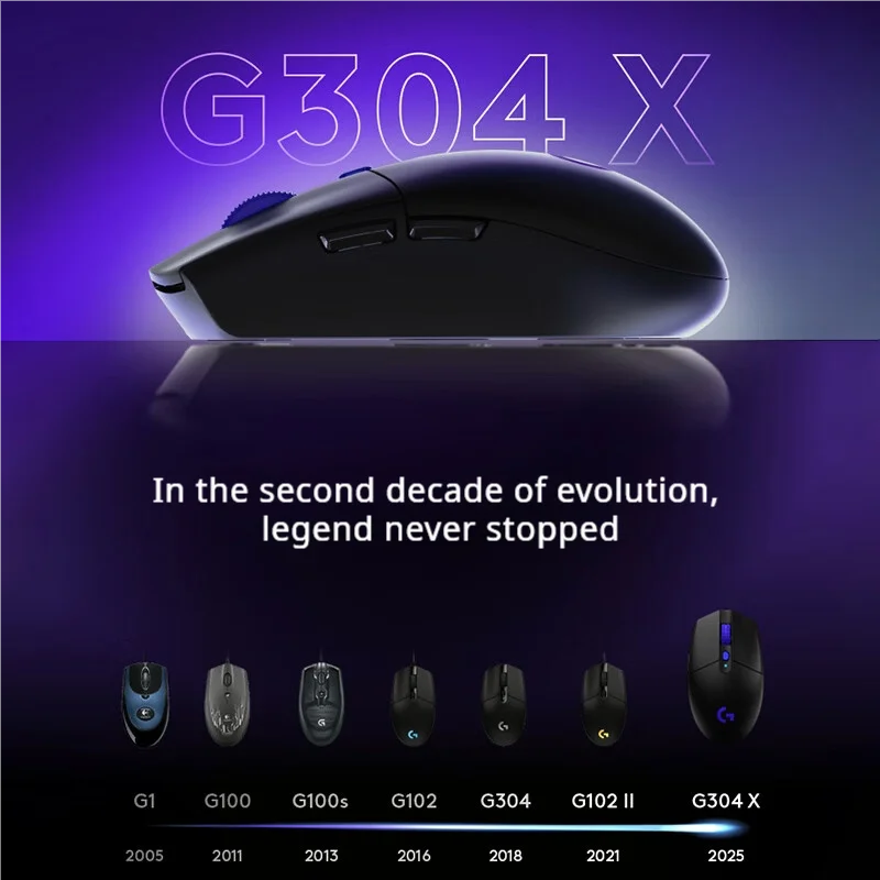 Logitech G304X Wireless Gaming Mouse 57g Lightweight Dual Mode, 6 Programmable Buttons  Long Battery Life for FPS Valorant LOL P