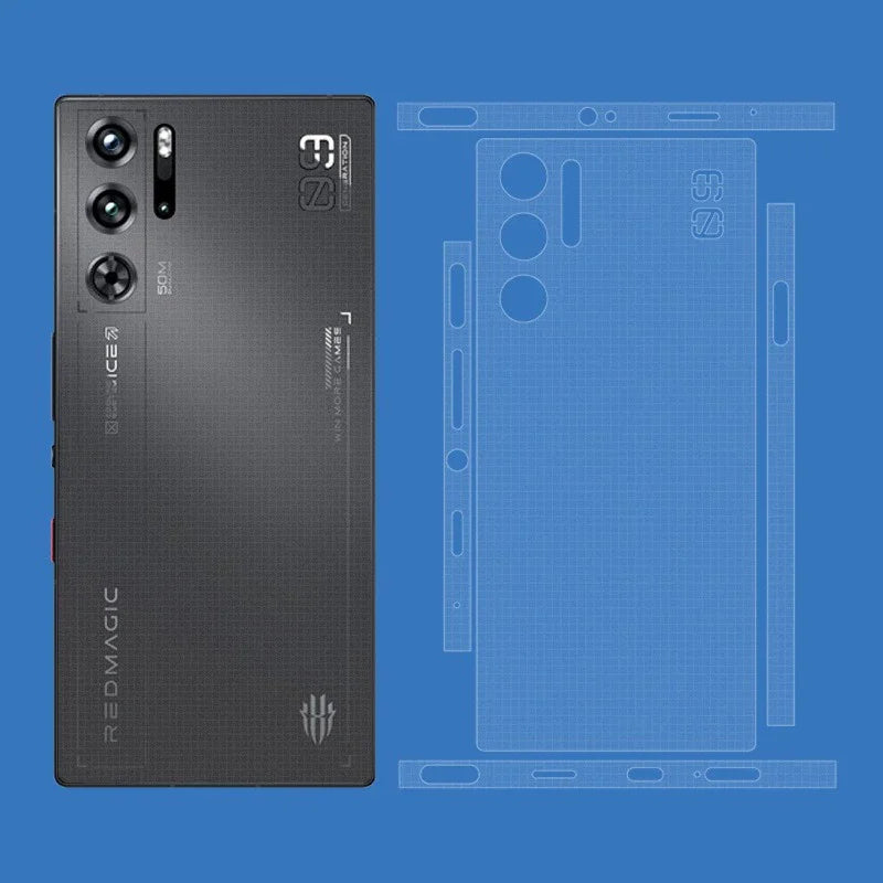 Colorful Matte Film Skin Phone Back +Sides Sticker For Nubia Red Magic 10 9 Pro Plus Z60 Z50 Z70 Ultra Z50S Pro Full Body Wrap