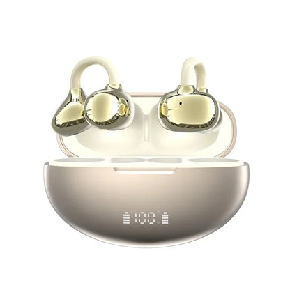 New Arrival Ear Clip-On Bluetooth Headphones Pain-Free Wear Powerful Noise Cancelling Long-Lasting Battery Built-in Mic