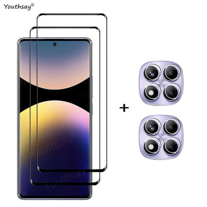 6in1 Glass For Redmi Note 14 Pro Global Full Cover Tempered Glass Redmi Note 14 Pro Screen Protector Lens Film Redmi Note 14 Pro