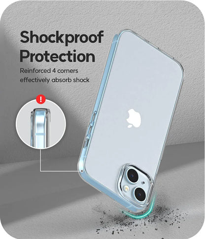 Silicone Transparent Phone Case For iPhone 16 15 11 12 13 14 Plus 15 Pro Max 13 mini 16e Ultra Thin Clear TPU Soft Cover Fundas