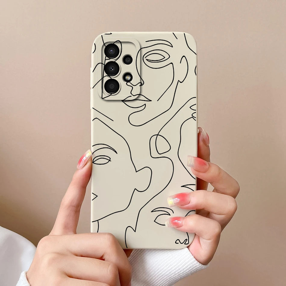 Case For Samsung Galaxy A13 A 13 4G 5G New Design Soft Liquid Silicone Full Coverage Back Cover Anti Slip Shockproof Bumper Capa