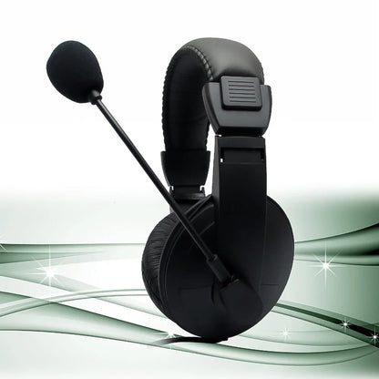 KEBIDUMEI 3.5mm Wired Headsets Over-Ear Headphones With Mic Noise Cancelling Adjustable Headband For Call Center School Students