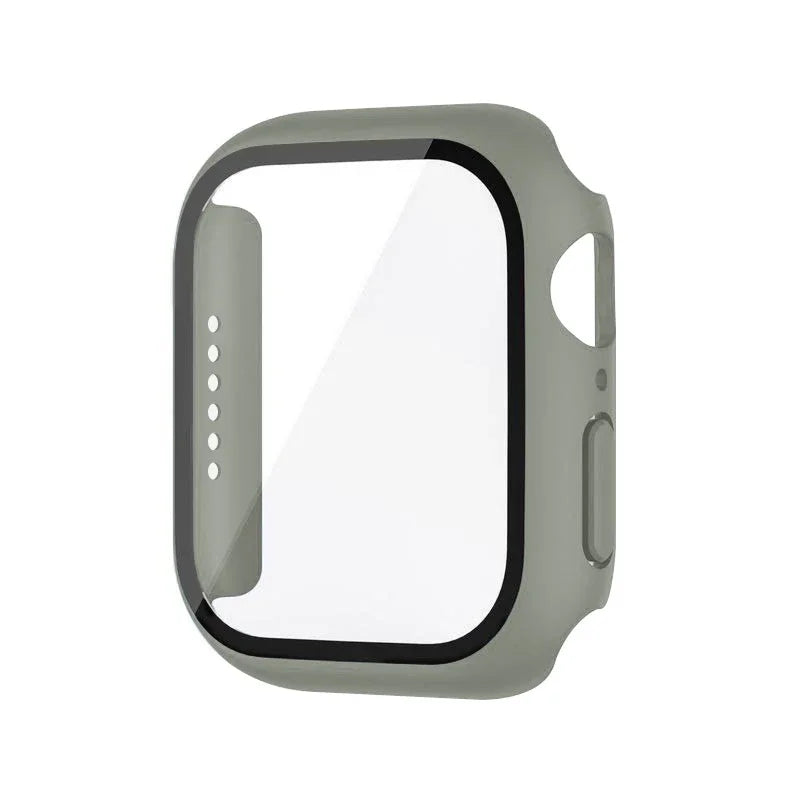 Glass+Cover For Apple Watch case 8 7 9 45mm 41mm 44mm 38 42mm iWatch Accessorie Screen Protector Apple watch series 6 SE 5 40mm