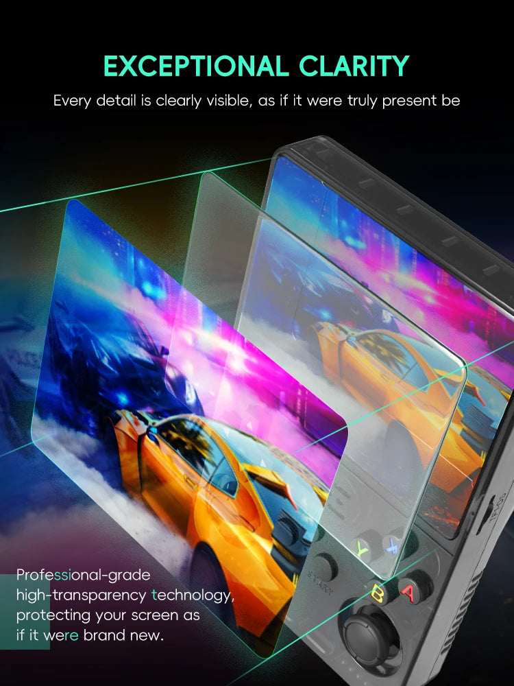 Data Frog 2/3/5/10/15pcs Tempered Glass Film For R36S 3.5 Inch Game Console Screen Protector Cover Film For R35S Game Handheld