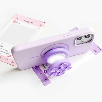 Silicone Suction Cup Phone Holder With Grip Fixture Suction Pad Non Slip Stand Finger Ring Holder Phone Sockets Poppings Griptok