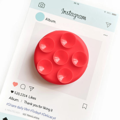 Silicone Suction Cup Phone Holder With Grip Fixture Suction Pad Non Slip Stand Finger Ring Holder Phone Sockets Poppings Griptok