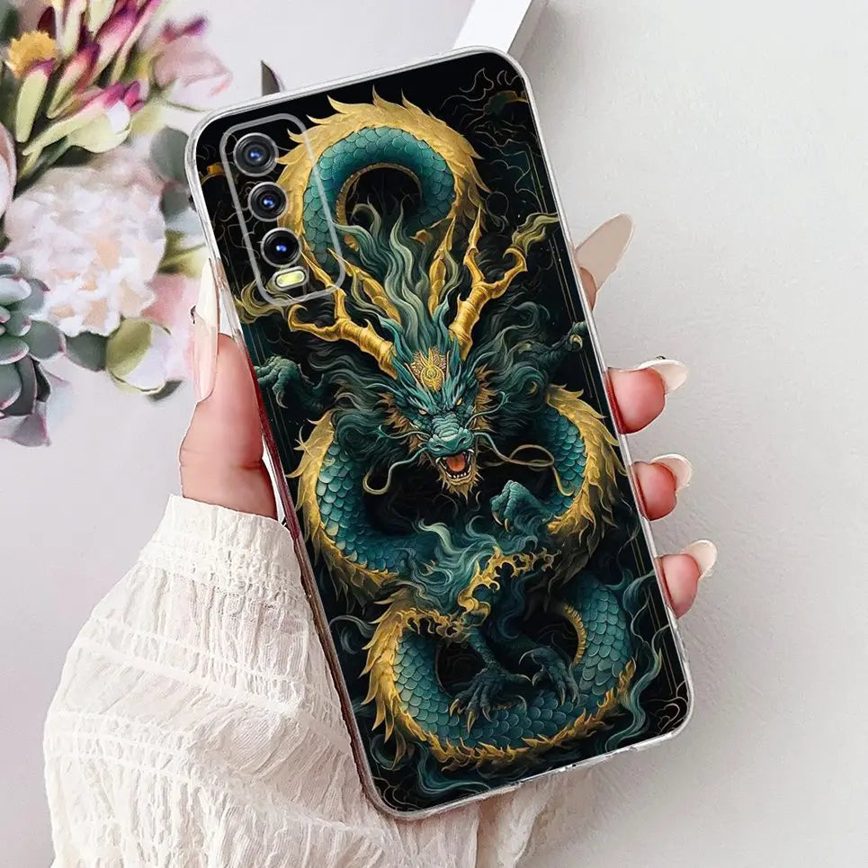 Soft Clear Siliocne Cover For Vivo V2027 V2028 V2029 Phone Case Vivo Y11s Y12s Y20 Y20s Y20i Y20G Cartoon Animals Flower Coque