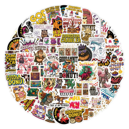 110PCS Dungeon Crawler Carl Stickers Graffiti Stickers DIY Diary Phone Case Handmade Scrapbook Aesthetic Stickers
