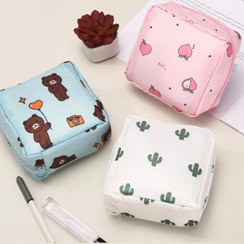 Waterproof, Large Capacity, Cute Storage Bag, Portable, Suitable for Storing Cosmetics, Earphones, Data Cables, Sanitary