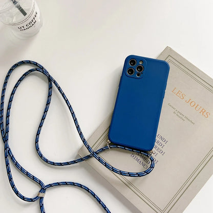 Crossbody Lanyard Phone Case For VIVO V30E V40 SE Lite V27E V25 Y21 Y33S Y22 Y53S Y35 Y36 Y38 Y28 Necklace Strap Rope Cover