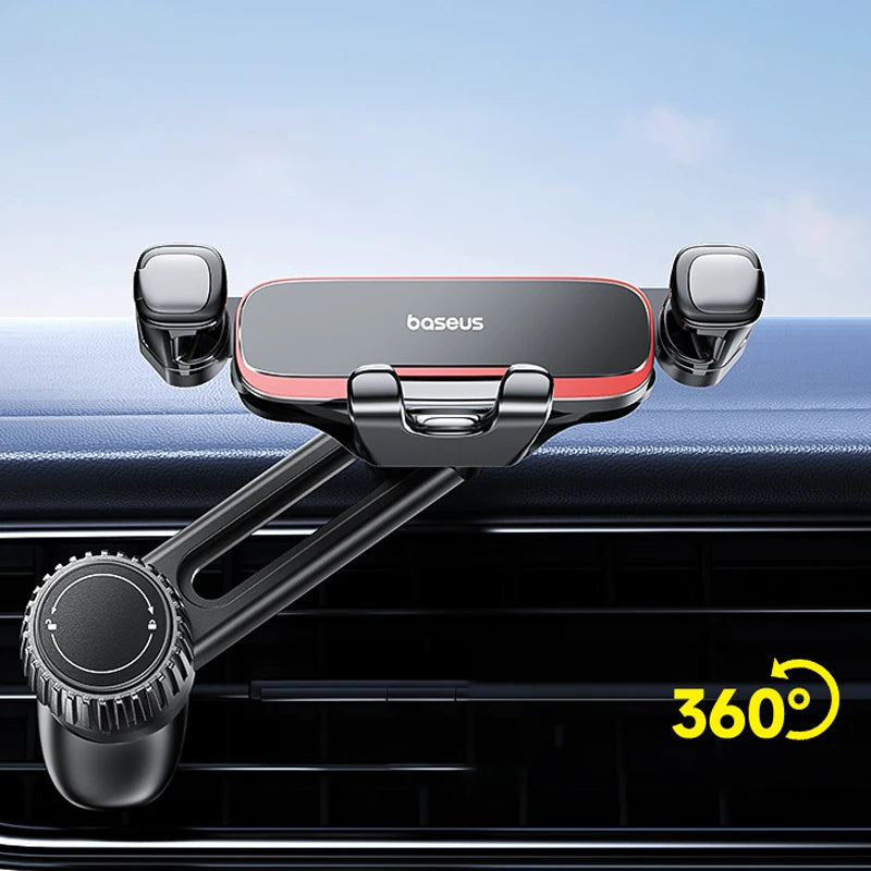 Baseus Car Phone Holder Metal Gravity Auto Air Vent Mobilephone Stand For 4.7-6.5 Inch Phone Invisibile Car Support