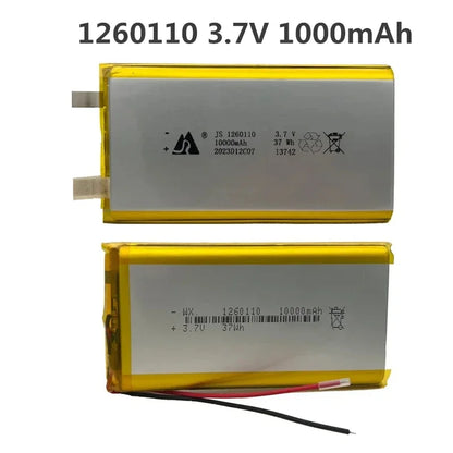 3.7V 10000mAh 1260110 Polymer Lithium Battery/lithium Ion Battery for Power Bank,GPS,100% Real Capacity