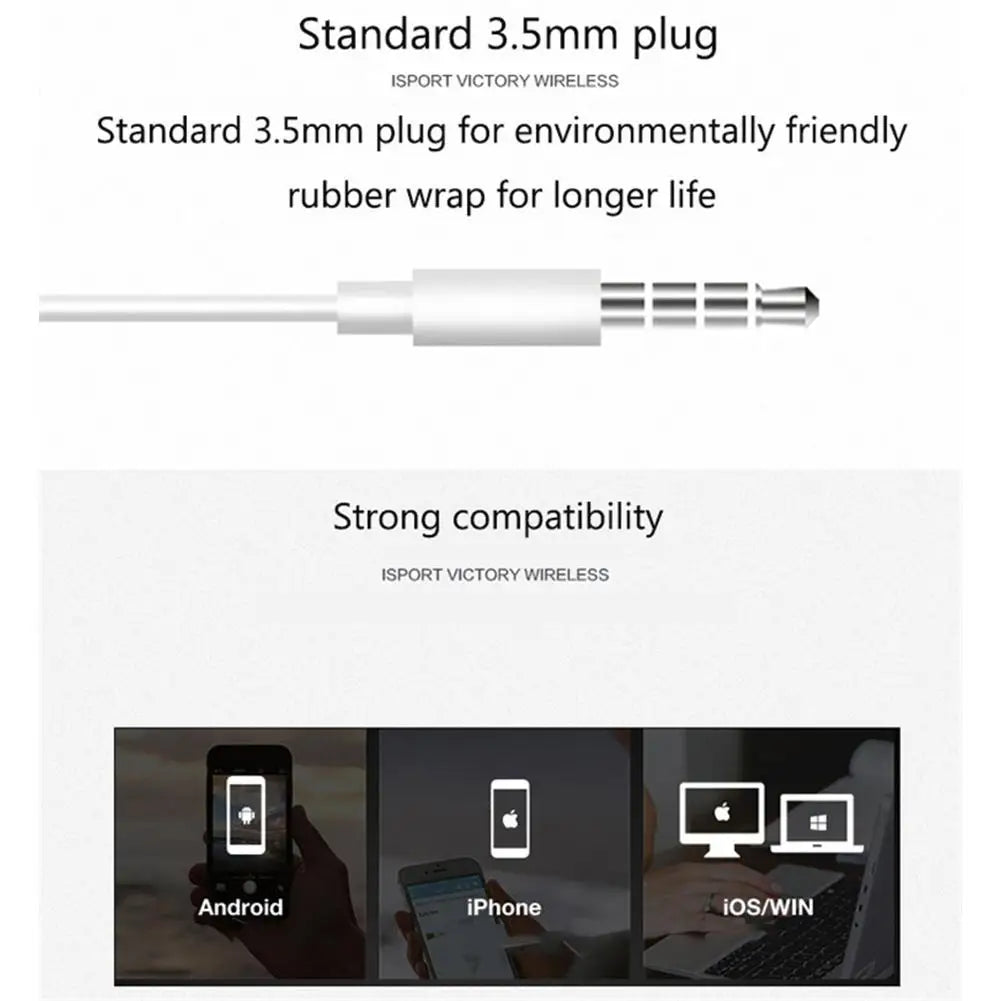 3.5mm Stereo In-Ear Headphones Sport Music Earbud Handfree Universal Wired Headset Earphones with Mic For Xiaomi Huawei Samsung