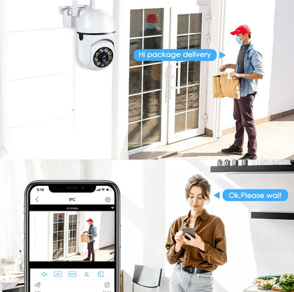 8MP Wifi Surveillance Camera PTZ Wireless IP Camera 8X Zoom AI Human Tracking Two-way Audio Color Night Vision Security Cam CCTV