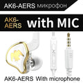 QKZ AK6/AERS/AK6 PRO Wired Headphones Dual Drive HiFi Earphone with Mic 3.5mm Sport Running Music Earbuds Bass Stereo Headset