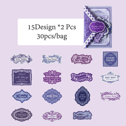 Mr. Paper, 6 Styles Nostalgic Artist Series Sticker Pack, Stationery Decorative Stickers, Cute Phone Case Stickers
