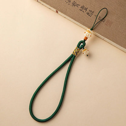 Cute Cartoon Bodhi Lucky Cat Bag Charm Phone Chain With Wrist Pendant Anti Loss Phone Case Lanyard Backpack Decoration Gift