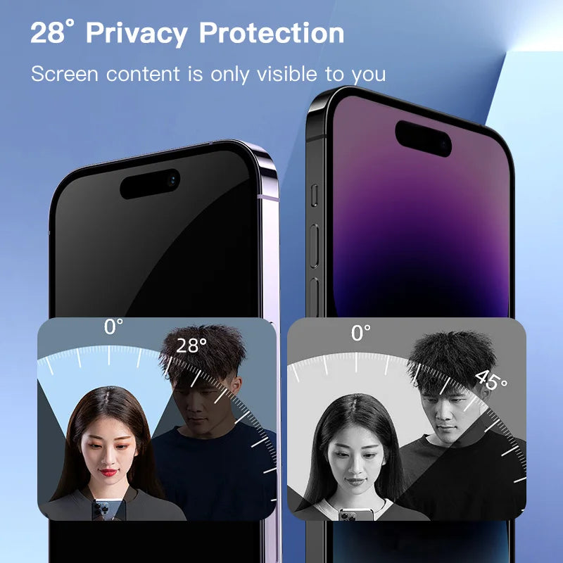 SKIG 1-3PCS Privacy Anti-Spy Tempered Glass For iPhone 17 16 15 14 13 12 Pro Max Plus Auto-Dust Removal For 17 Screen Protector