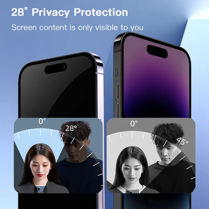 SKIG 1-3PCS Privacy Anti-Spy Tempered Glass For iPhone 17 16 15 14 13 12 Pro Max Plus Auto-Dust Removal For 17 Screen Protector