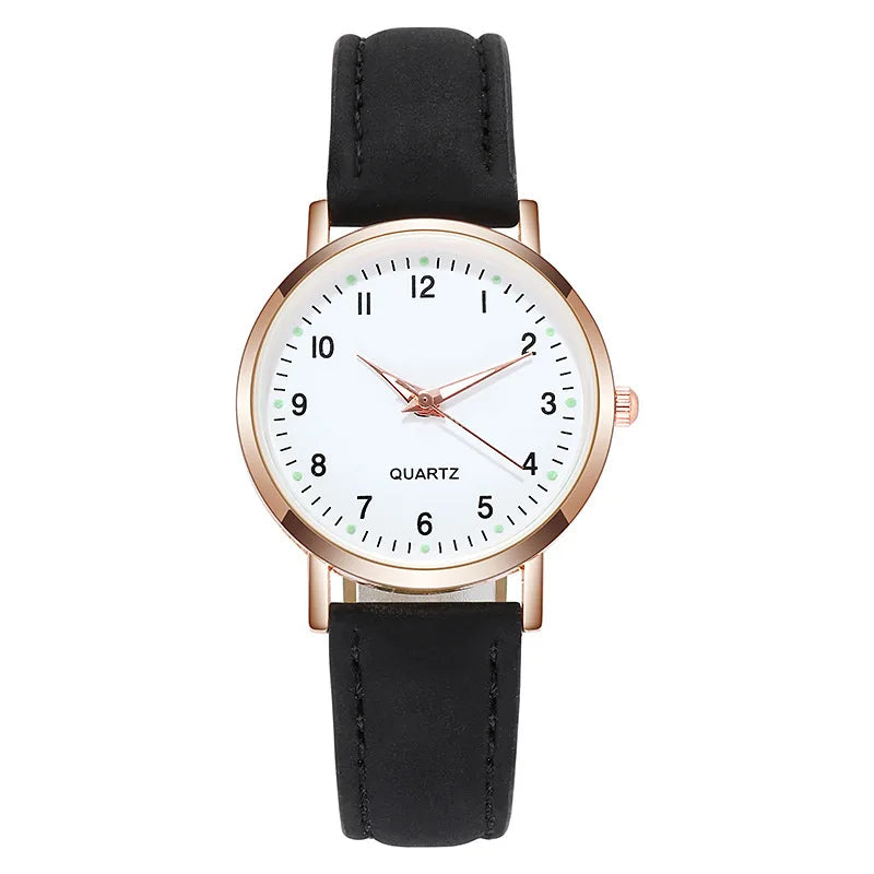 Fashion Watch For Women Leather Belt Watches Ladies Luxury Analog Quartz Luminous Wristwatch Clock Relogio Feminino