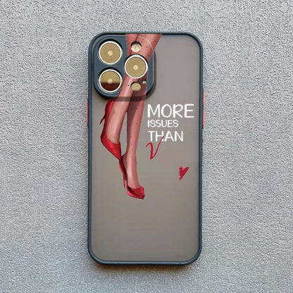 Girl Women Coffee Miss Phone Case For iphone 16 12 11 14 13 15 Pro Max X XS XR SE 2020 7 8 Plus Fashion Lady High Heel Covers