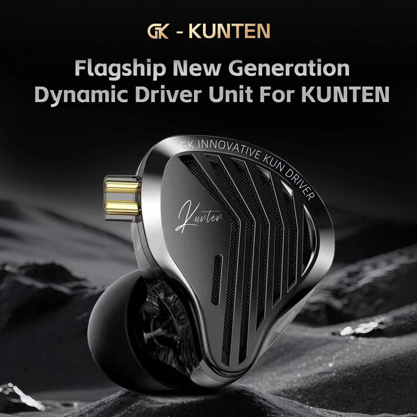 GK KUNTEN Dynamic Drive Headphones HIFI Heavy Bass Earbuds Sports Metal Headphones Detachable Headphones Gaming Headset Ear Buds