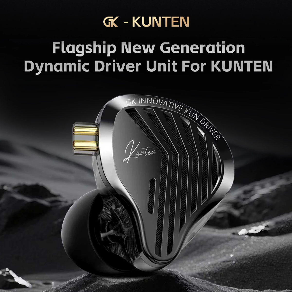 GK KUNTEN Dynamic Drive Headphones HIFI Heavy Bass Earbuds Sports Metal Headphones Detachable Headphones Gaming Headset Ear Buds