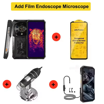 Ulefone Armor 28 Ultra 5G AI Thermal Imaging Rugged Phone 16GB+1TB Smartphone Android 14 AMOLED 6.67" Dimensity 9300+ 120W 5G