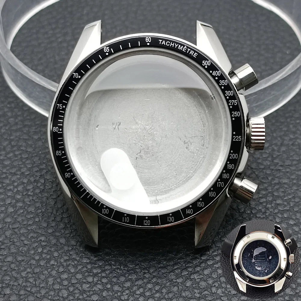 39.7mm Men's watches metal case FIT VK63 movement case watch accessories watch parts Fits 20mm strap Watch Box