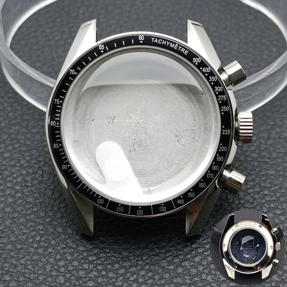 39.7mm Men's watches metal case FIT VK63 movement case watch accessories watch parts Fits 20mm strap Watch Box